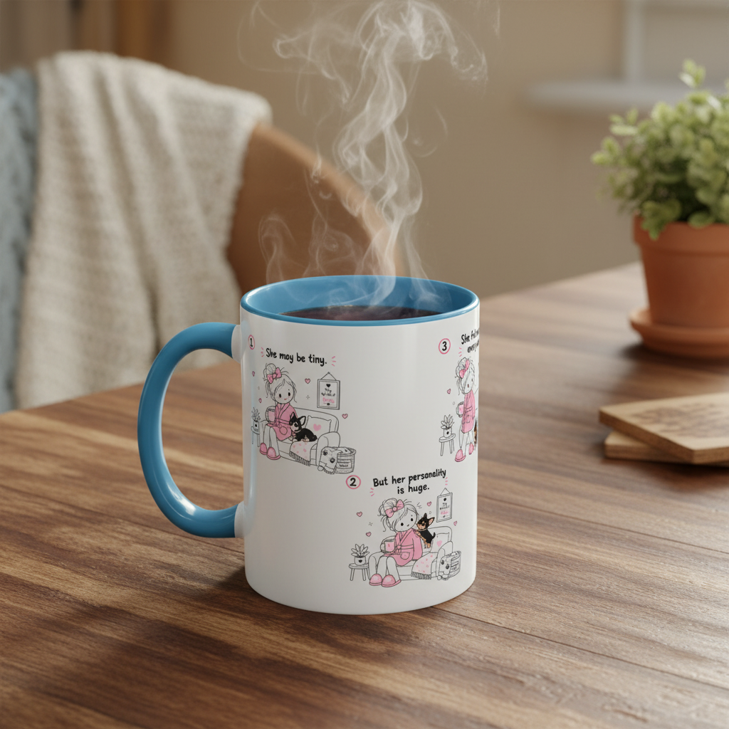 Chihuahua Mom Mug Tiny Dog Big Love Coffee Cup Cute Chihuahua Gift
