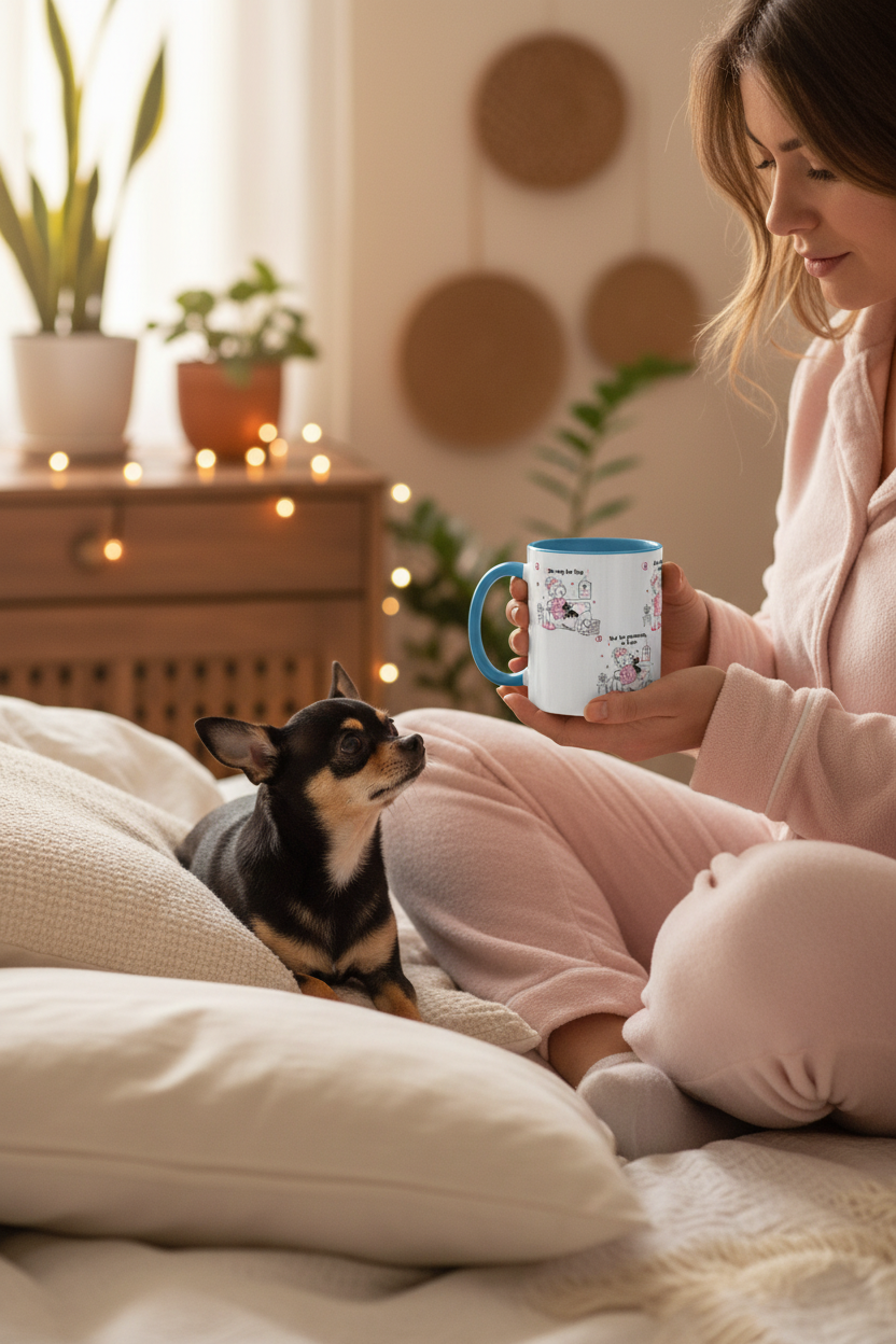Chihuahua Mom Mug | Tiny Dog Big Love Coffee Mug Gift