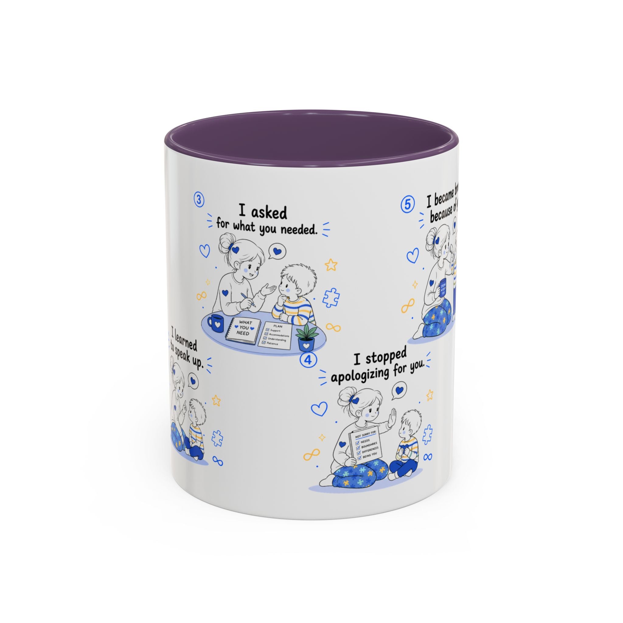 I Became Braver Illustration Coffee Mug | Supportive Friendship Quotes