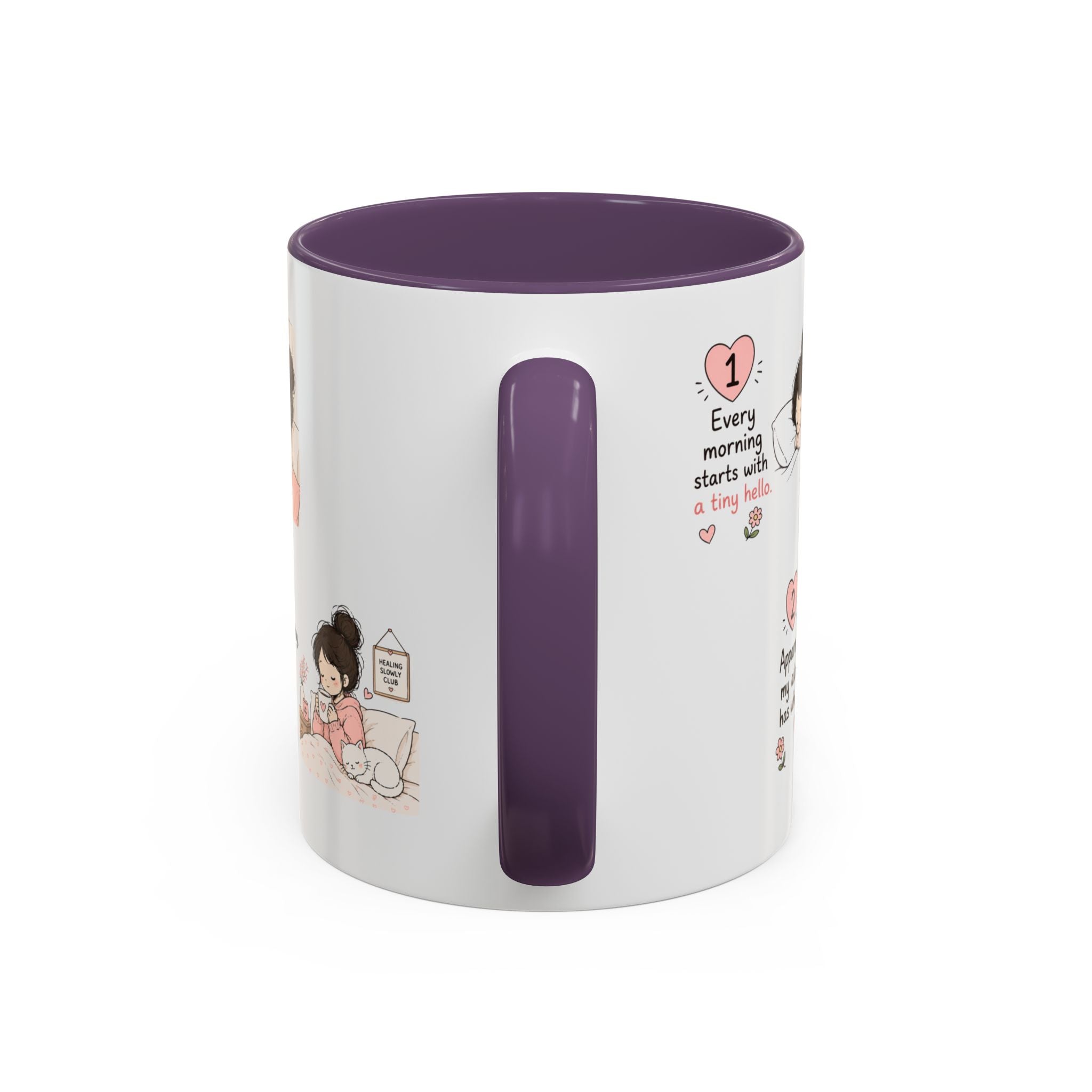 Morning With My Cat Mug | Cute Cat Lover Coffee Mug | Cozy Cat Mom Gift | Doodle Story Mug