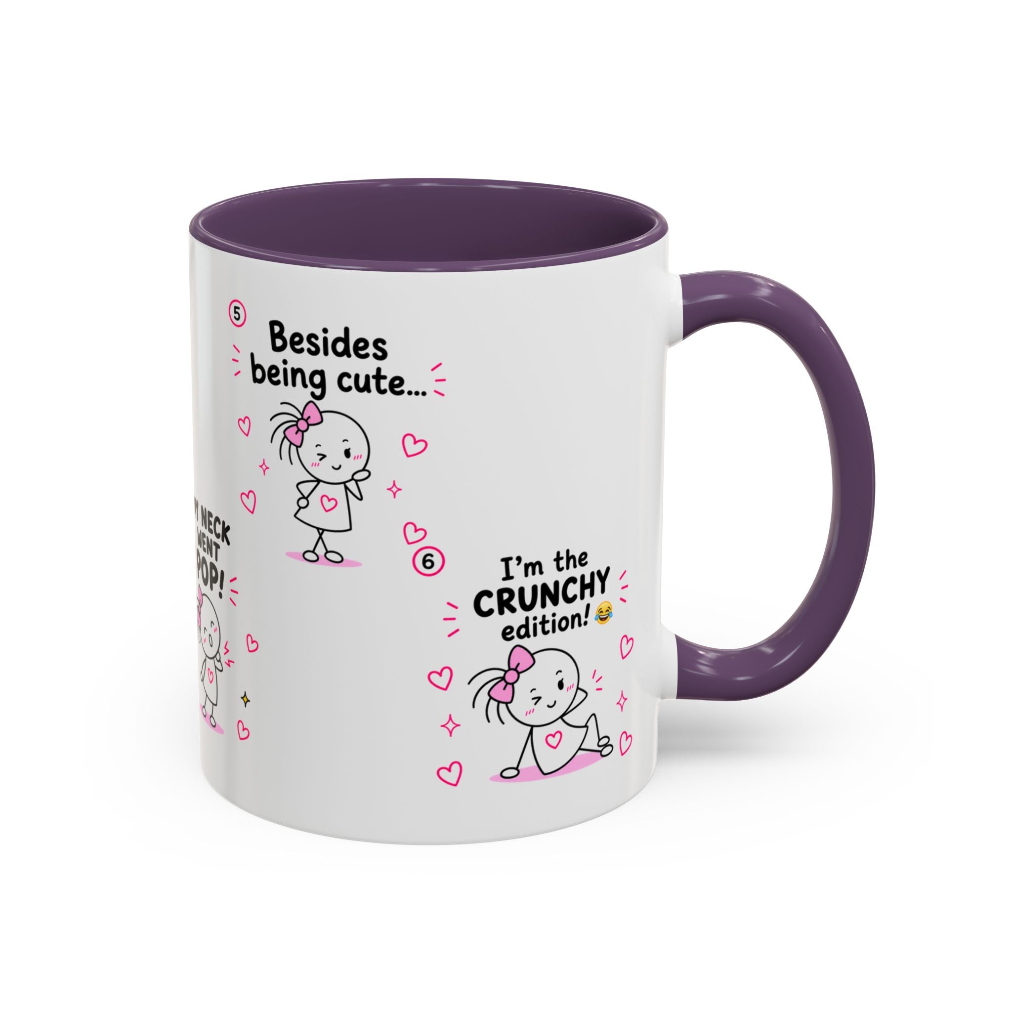 Crunchy Girl Mug | Funny Spine Puns Gift