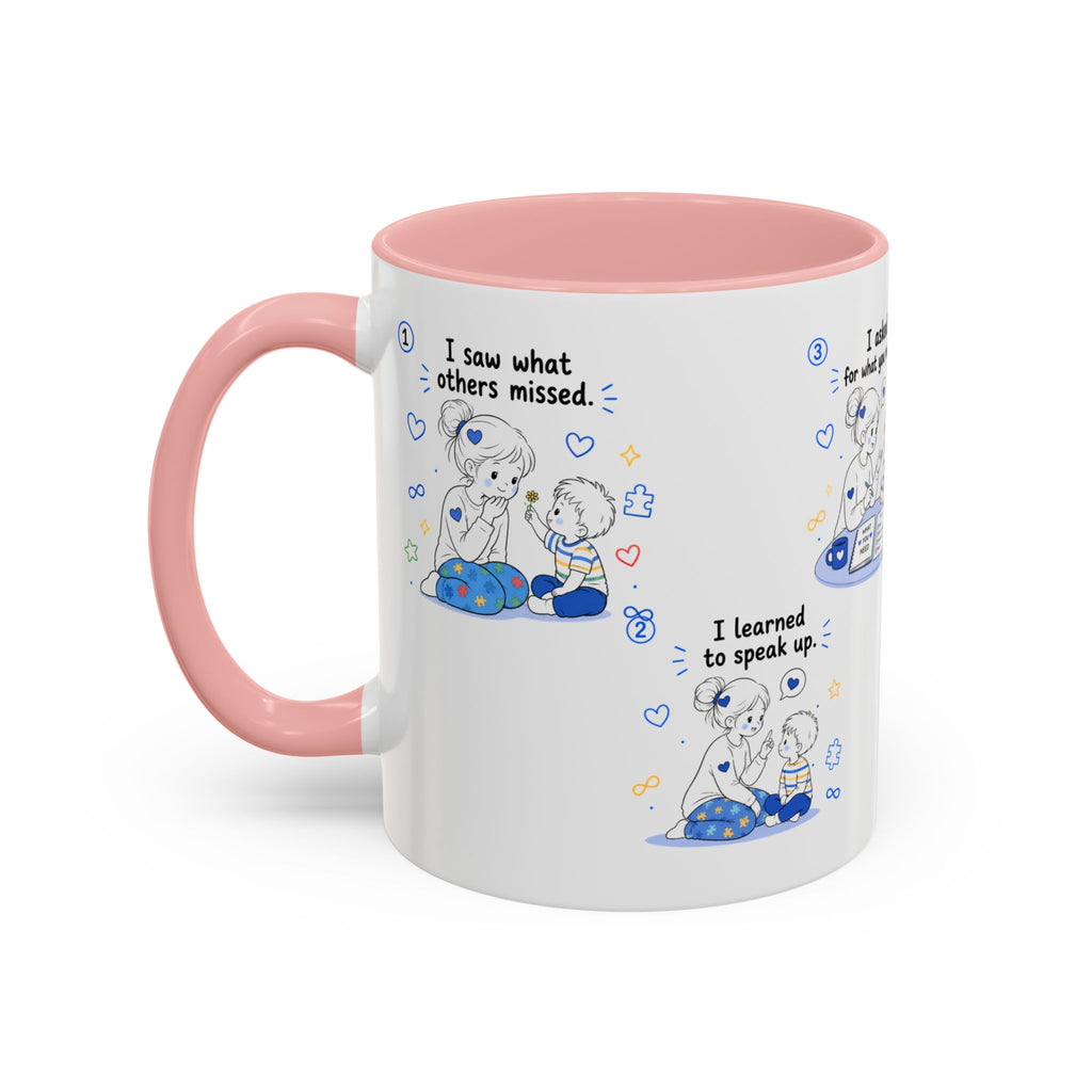 I Became Braver Illustration Coffee Mug | Supportive Friendship Quotes