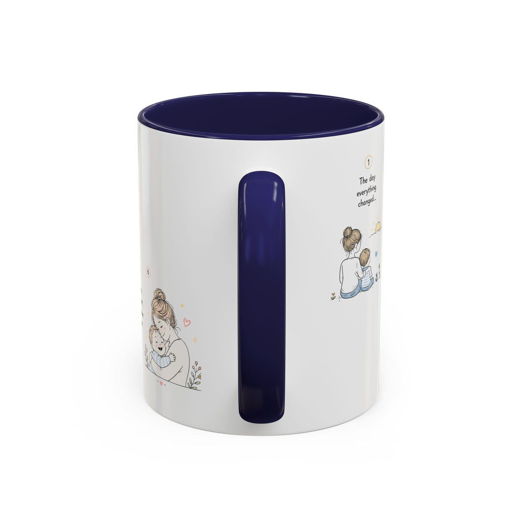 Heartfelt Mother and Child Illustration Mug | Accent Coffee Mug