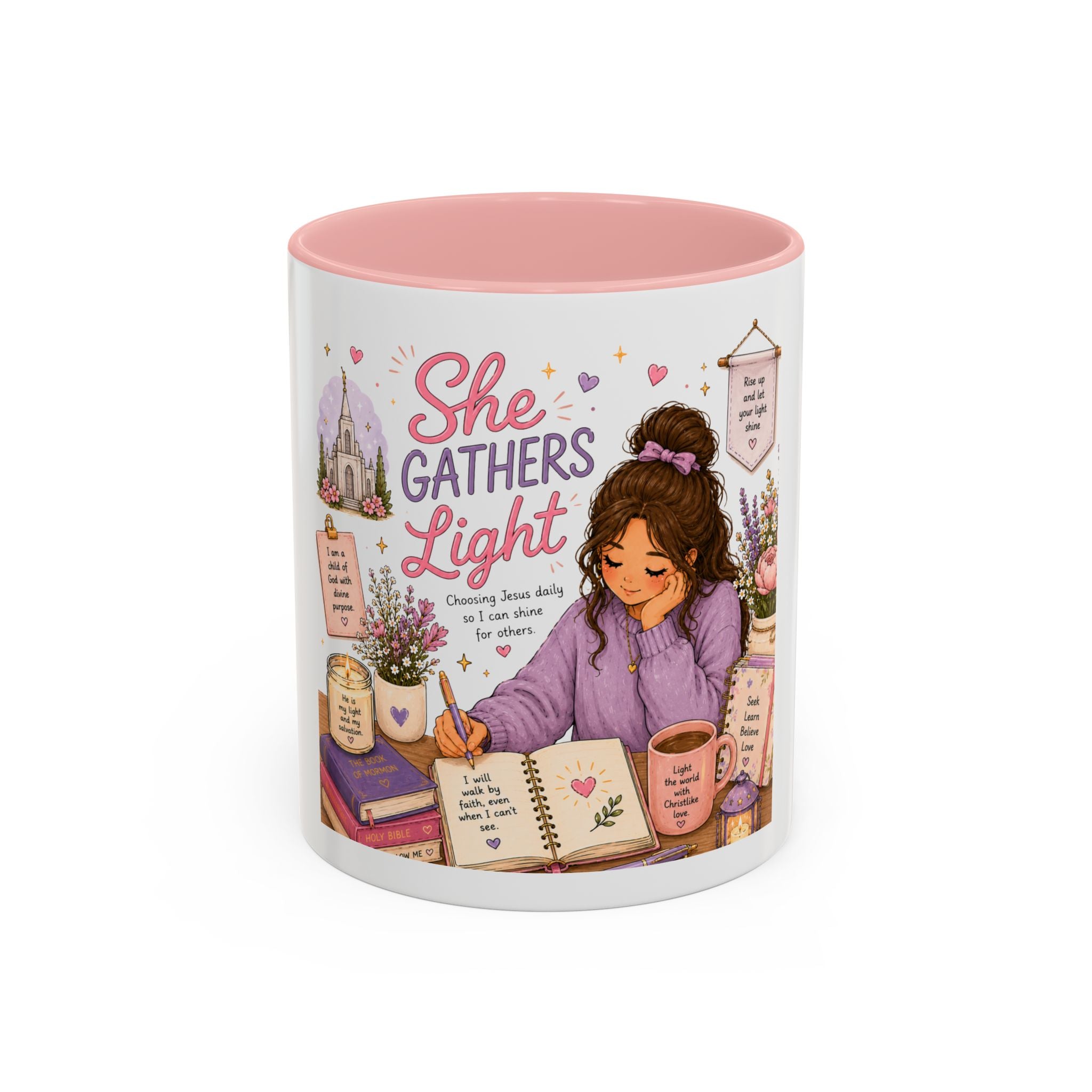 She Gathers Light Mug | LDS Young Women Gift