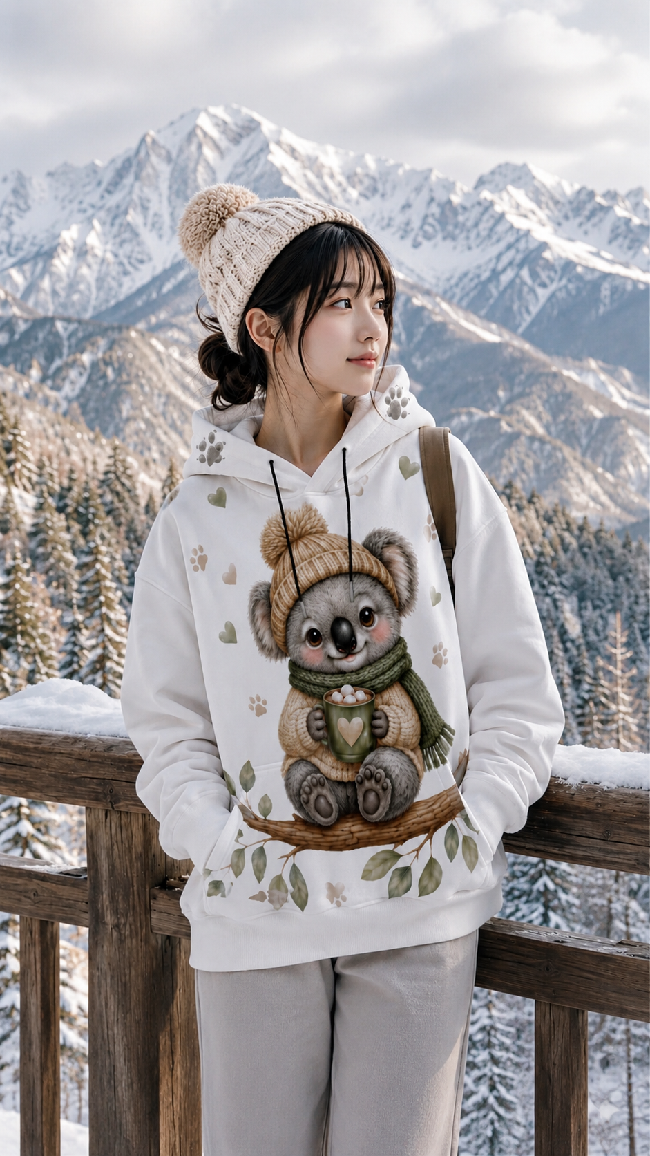Cozy Koala Hoodie With Ears | Cute Cozy Animal Hoodie