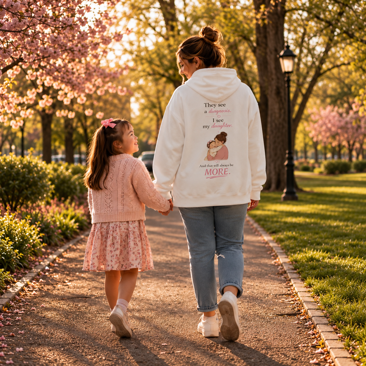 Down Syndrome Mom Hoodie – They See a Diagnosis, I See My Daughter