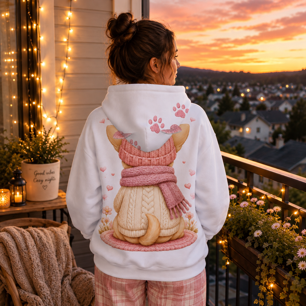 Cozy Chihuahua Women’s Hoodie with Ears