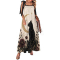 180gsm Ankle-length Slip Dress with Straps(All-Over Printing)