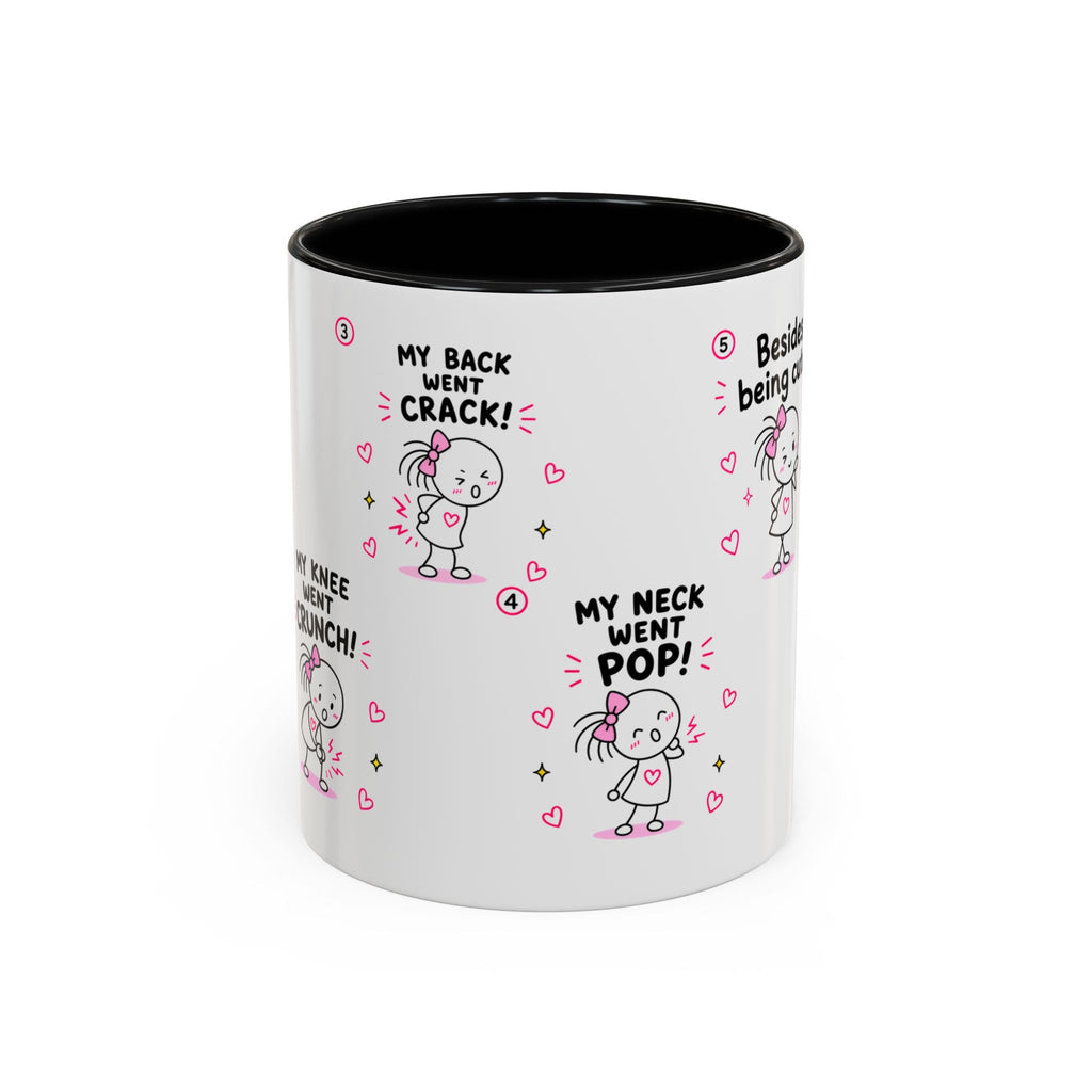 Crunchy Girl Mug | Funny Spine Puns Gift