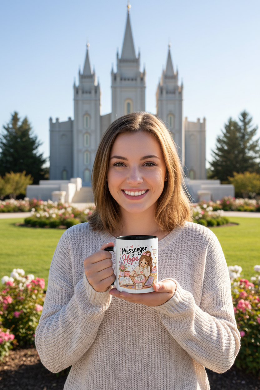 Messenger of Hope Mug | LDS Young Women Gift | Christian Coffee Cup