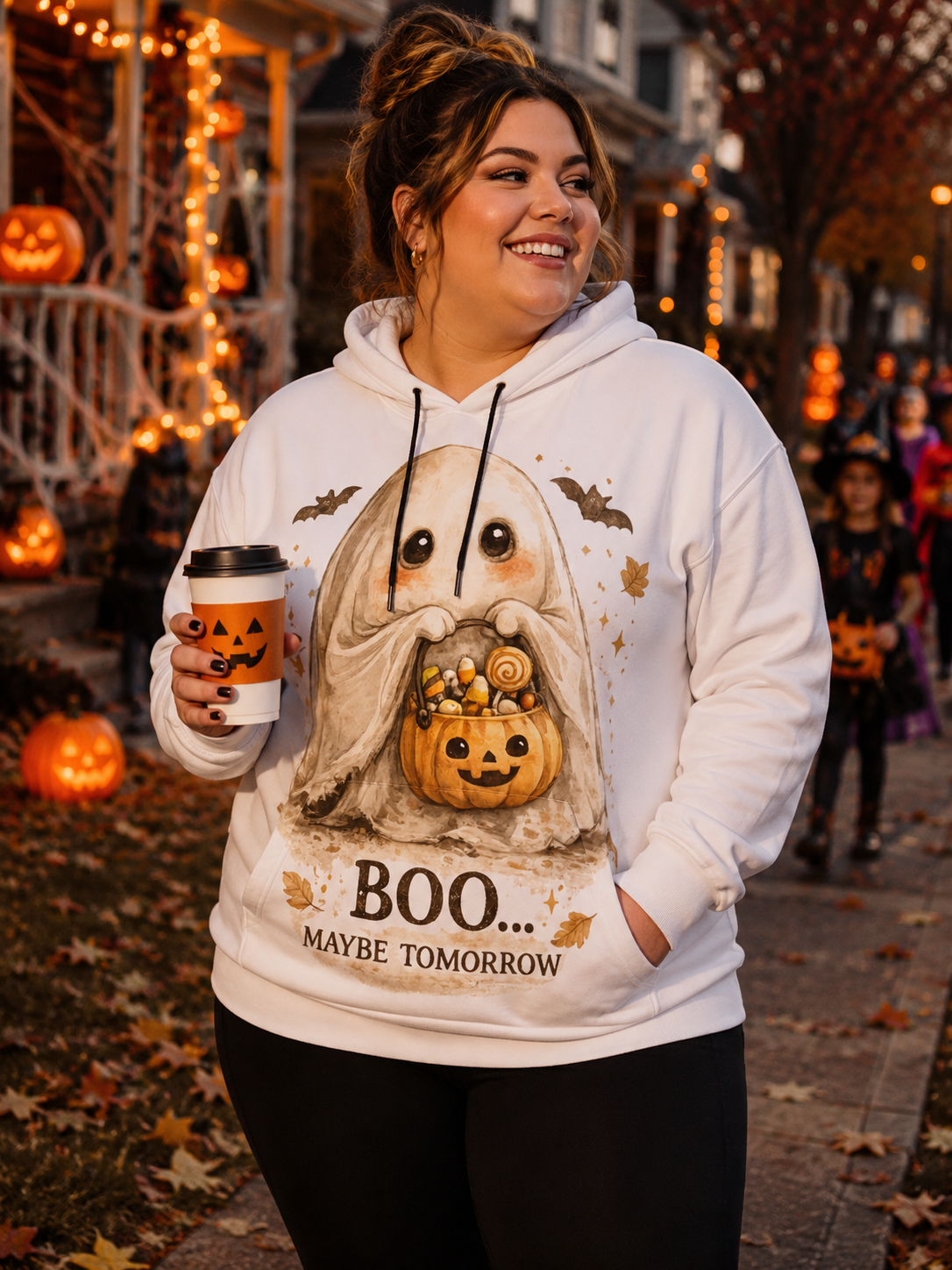 All-Over Print Women’s Hoodie With Decorative Ears