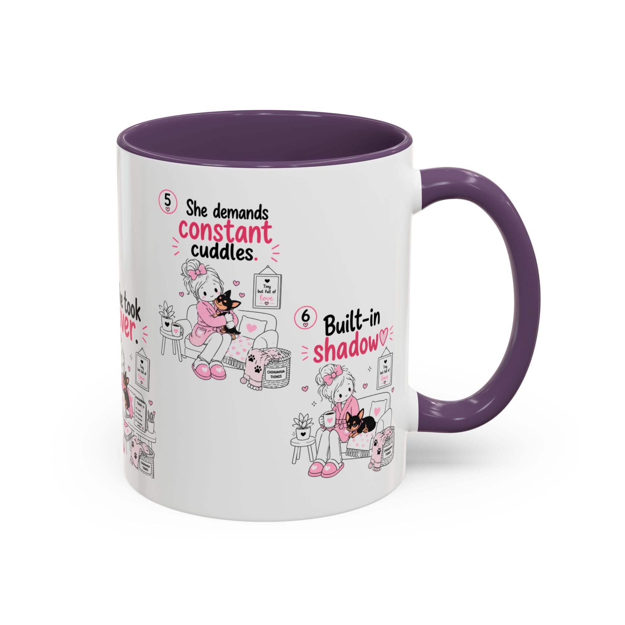 She Demands Constant Cuddles Mug | Chihuahua Mom Gift | Funny Dog Mom Coffee Cup