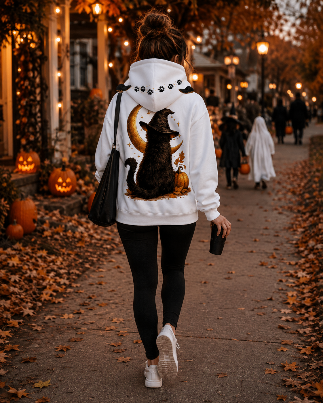 All-Over Print Women’s Hoodie With Decorative Ears