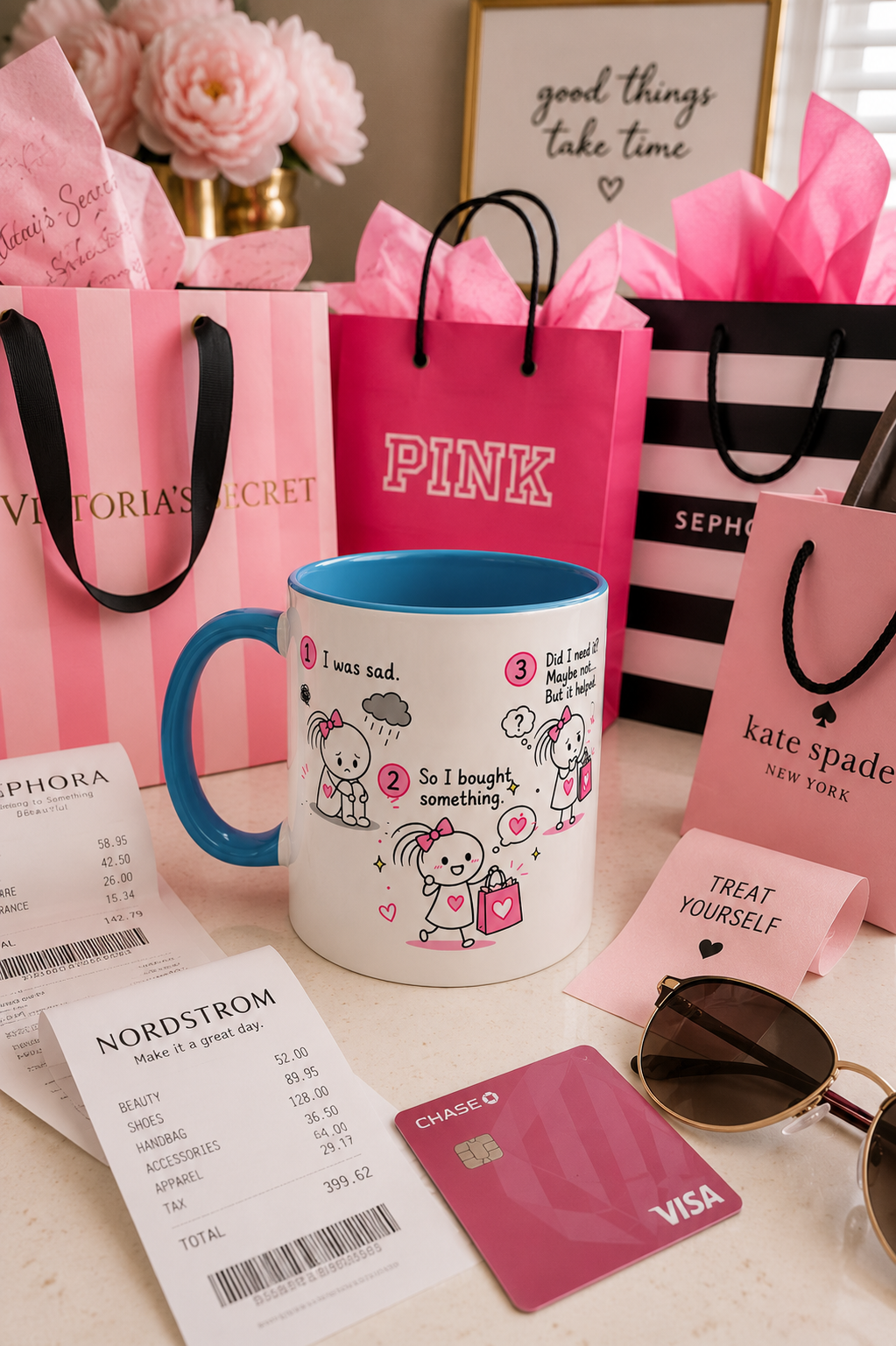 Retail Therapy Mug | Funny Shopping Coffee Mug Gift