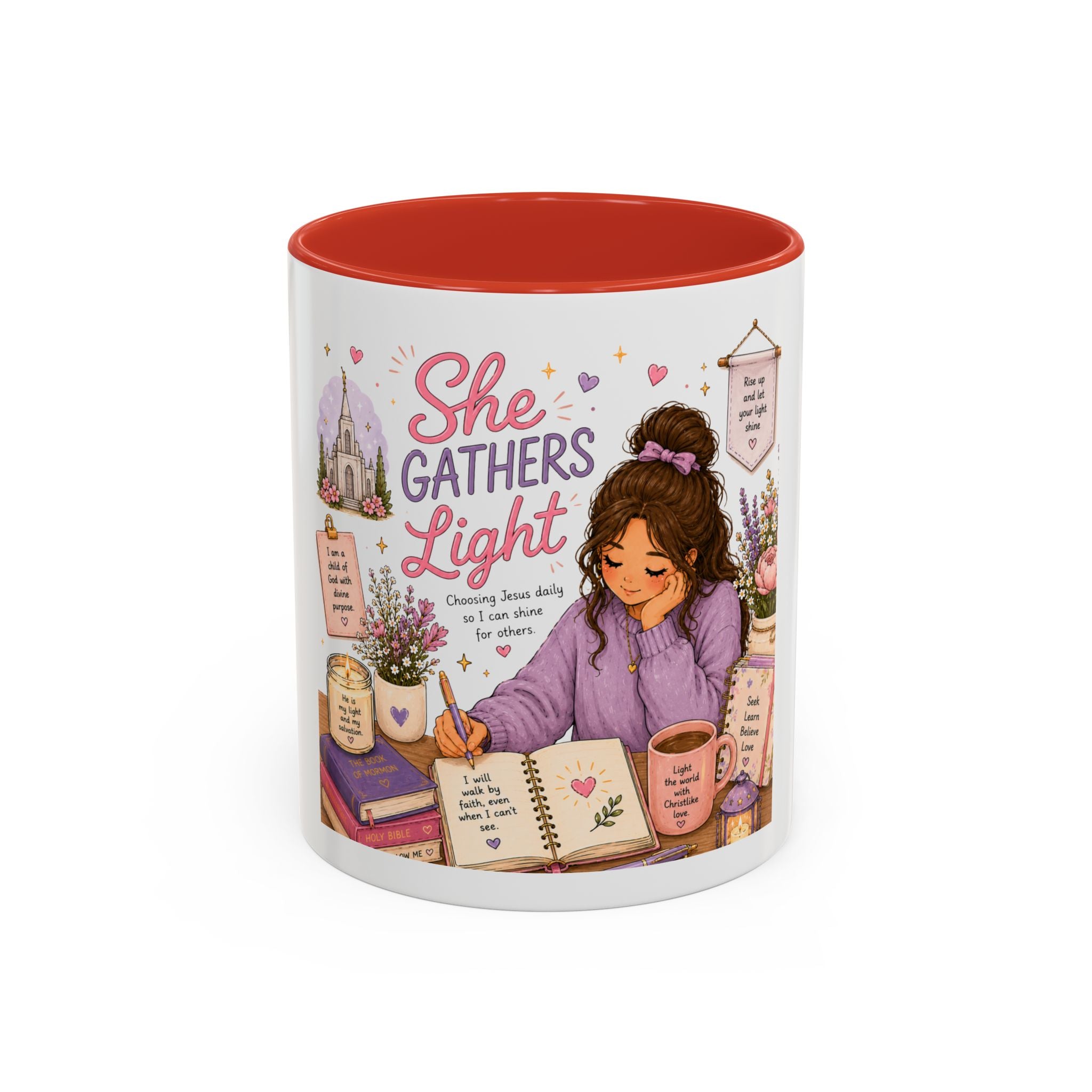 She Gathers Light Mug | LDS Young Women Gift