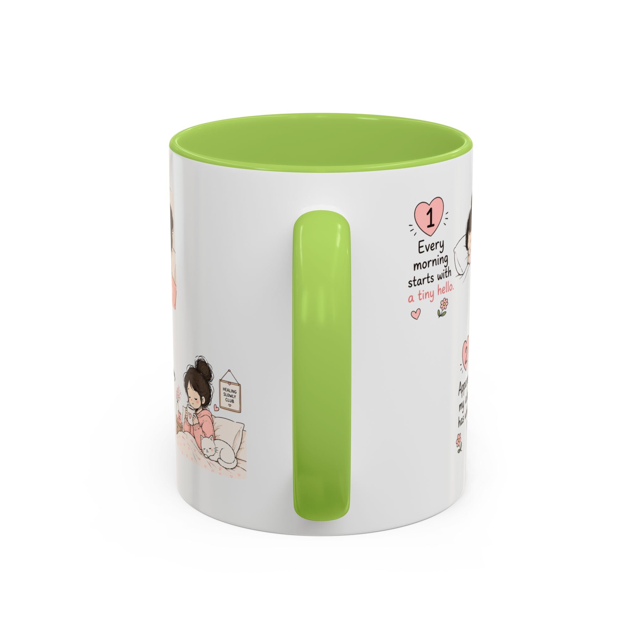Morning With My Cat Mug | Cute Cat Lover Coffee Mug | Cozy Cat Mom Gift | Doodle Story Mug