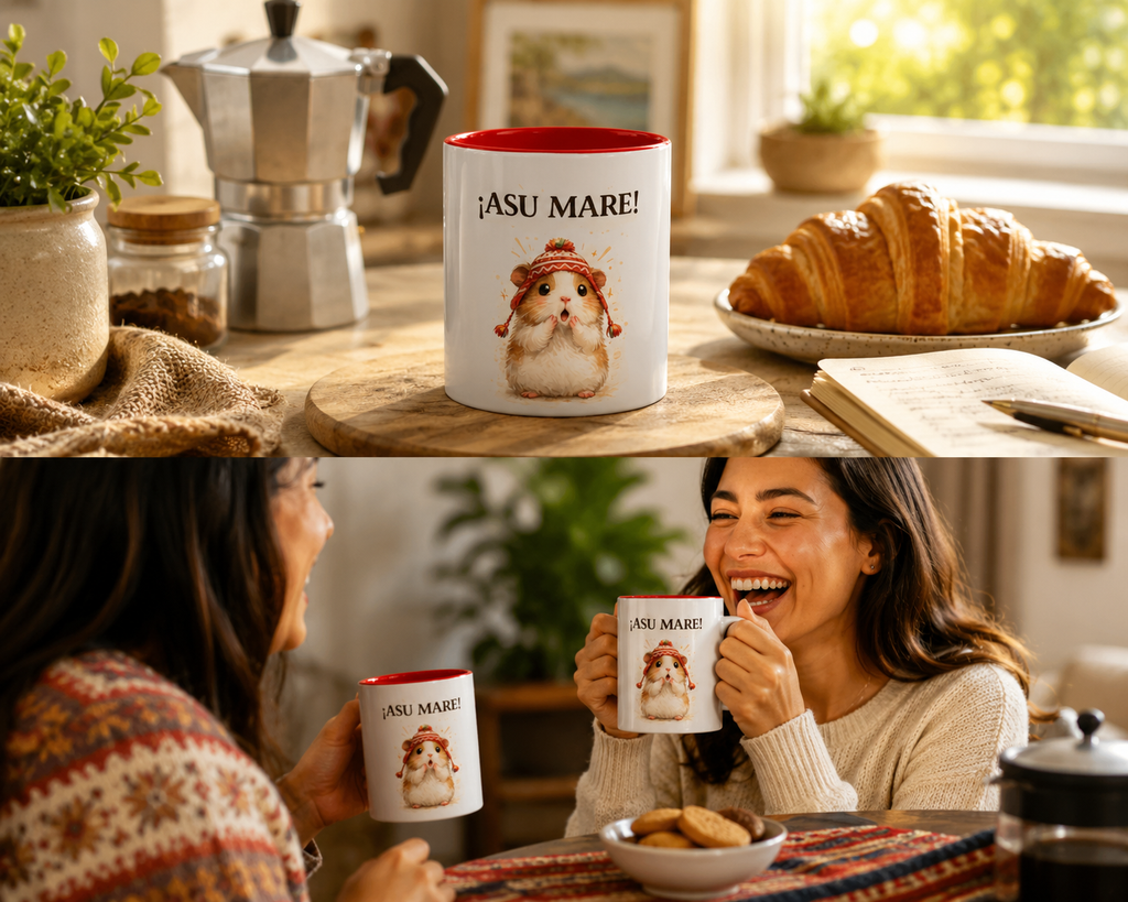 ¡Asu Mare! Cute Peruvian Cuy Accent Coffee Mug – Funny Peruvian Phrase Gift 11oz