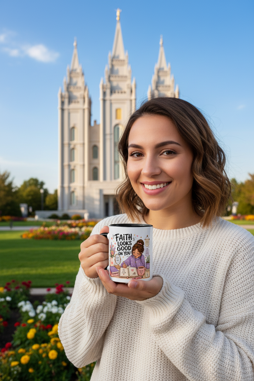 Faith Looks Good On You Mug | LDS Teen Girl Gift | Christian Mug