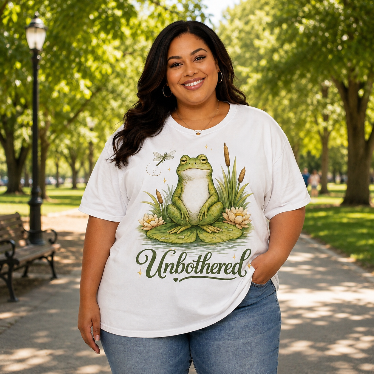 Unbothered Frog T-Shirt | Funny Cottagecore Graphic Tee