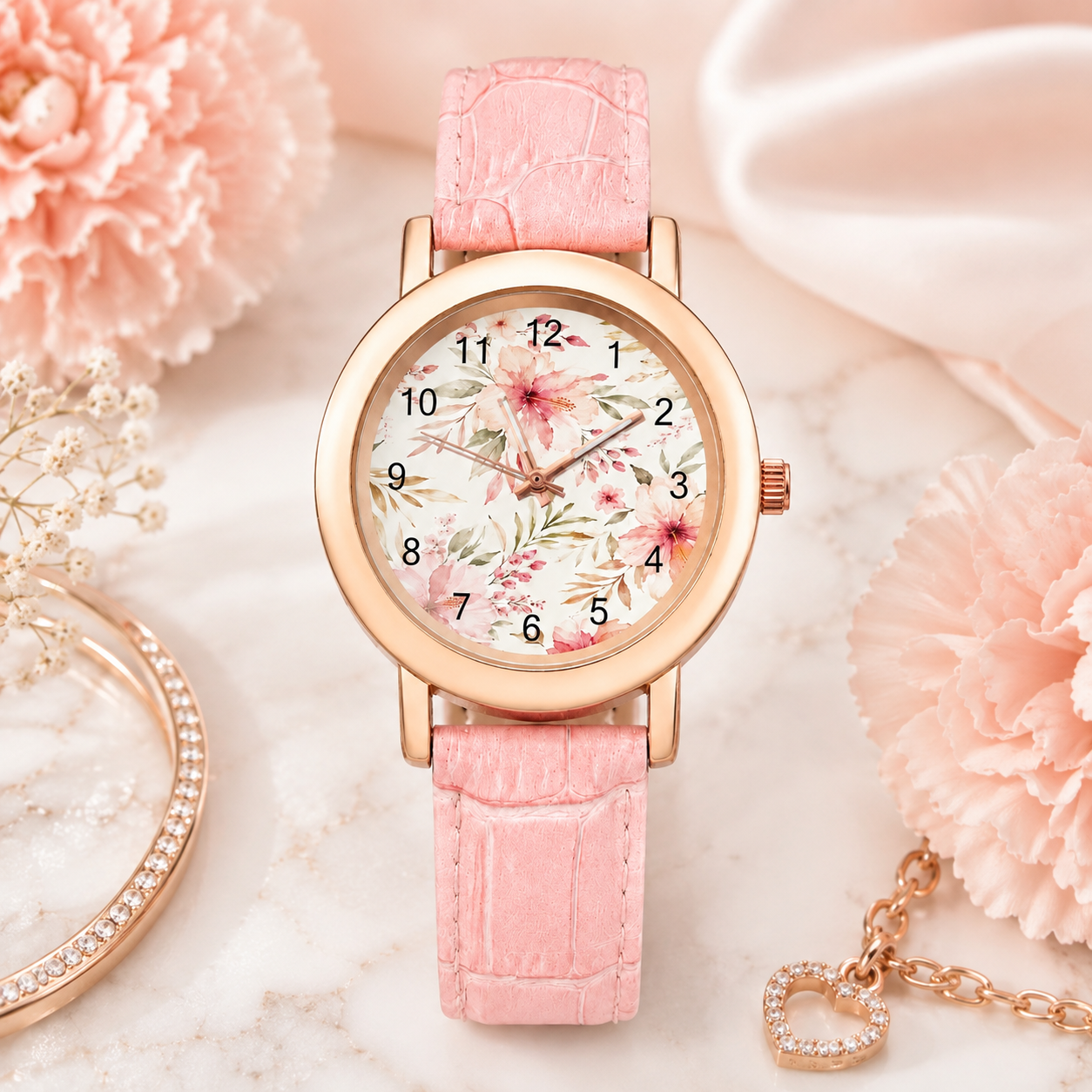 Blush Bloom Floral Women’s Watch