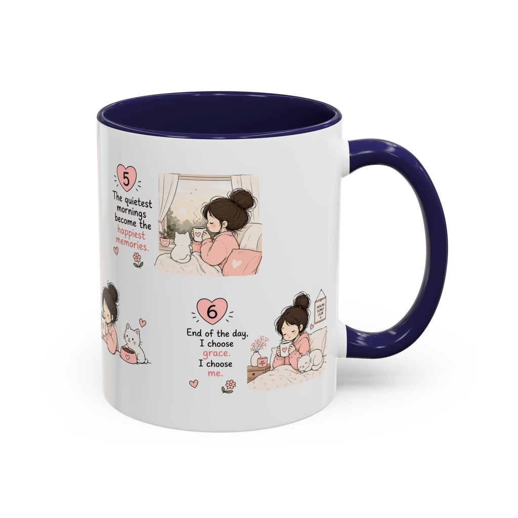 Morning With My Cat Mug | Cute Cat Lover Coffee Mug | Cozy Cat Mom Gift | Doodle Story Mug
