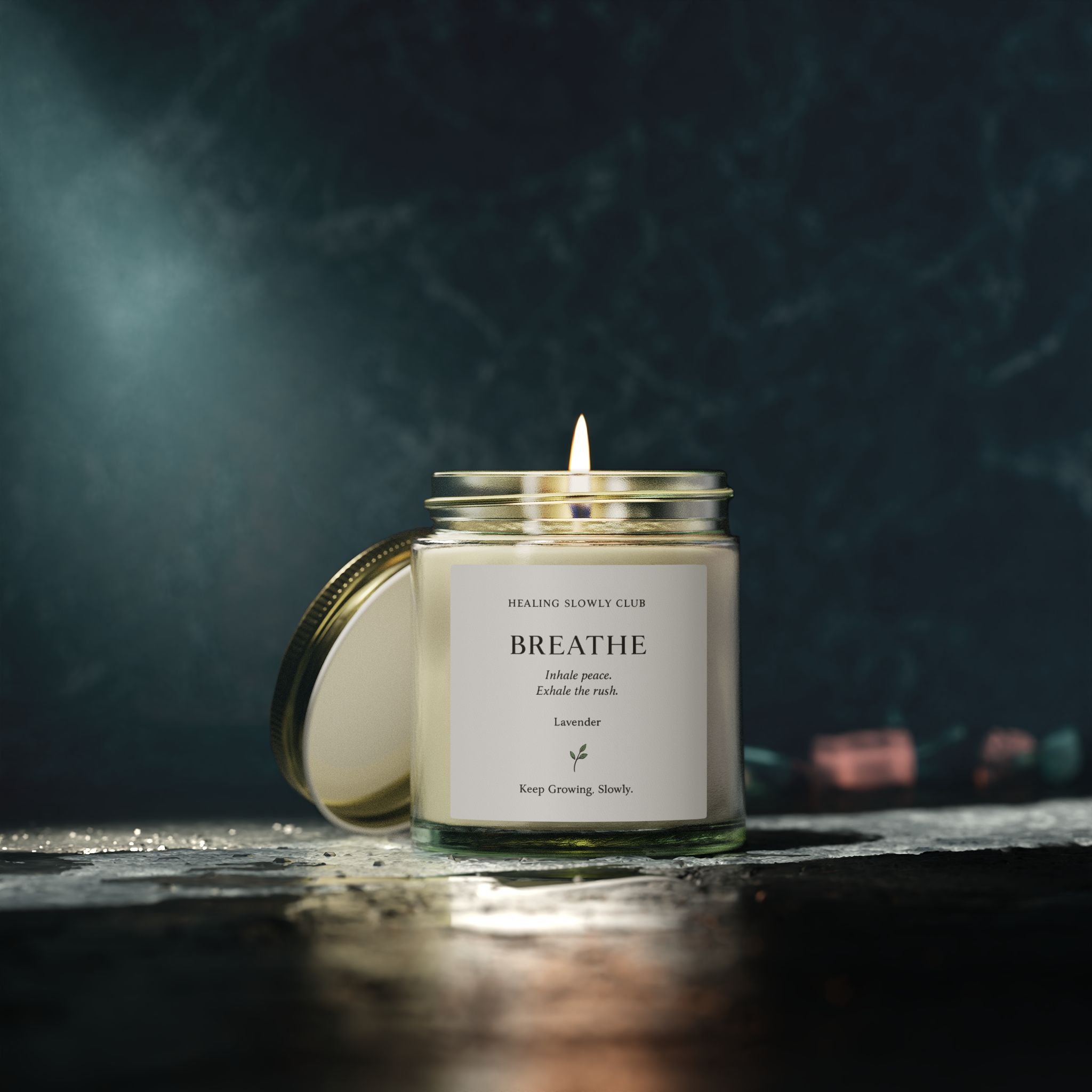 BREATHE Lavender Ritual Candle | Healing Slowly Club