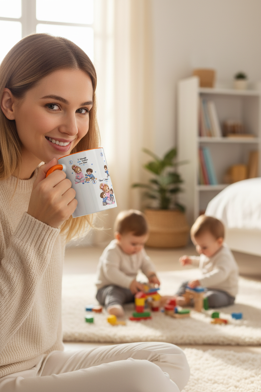 Twin Mom Mug | Double the Chaos Double the Love Coffee Cup | Funny Mother of Twins Gift