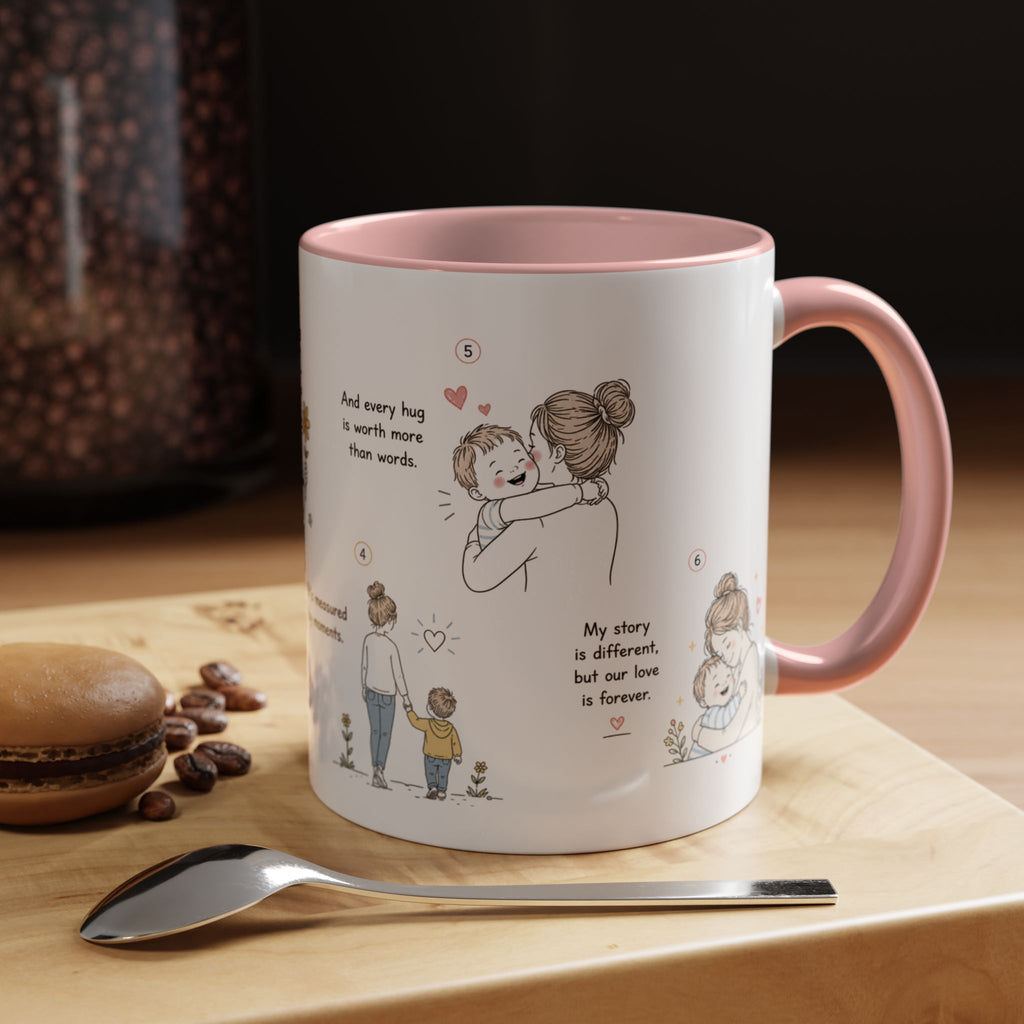 Heartfelt Mother and Child Illustration Mug | Accent Coffee Mug