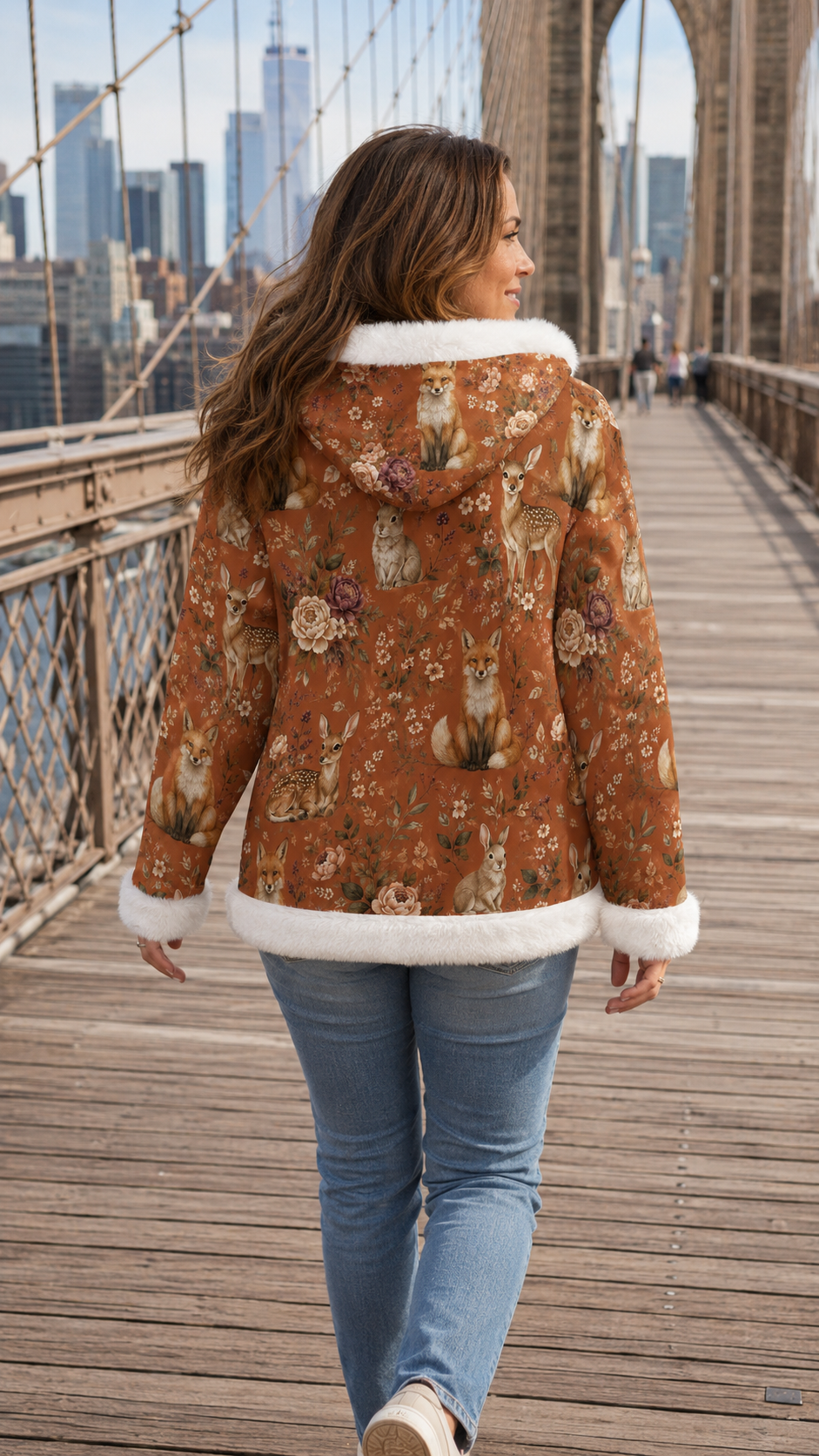 Woodland Friends Cozy Fleece Hoodie