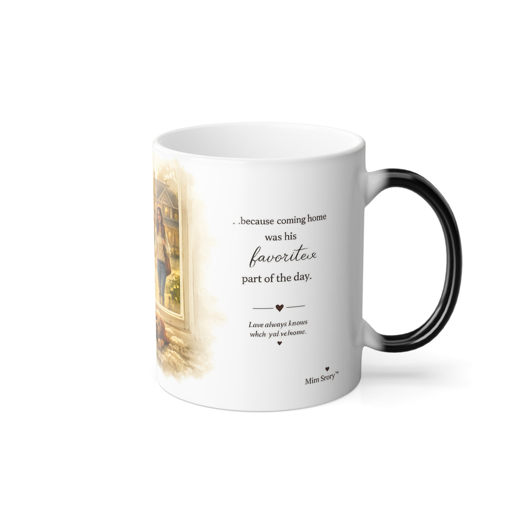 Waiting for You™ Color-Changing Dog Mug | Heat Reveal Mini Story, 11 oz