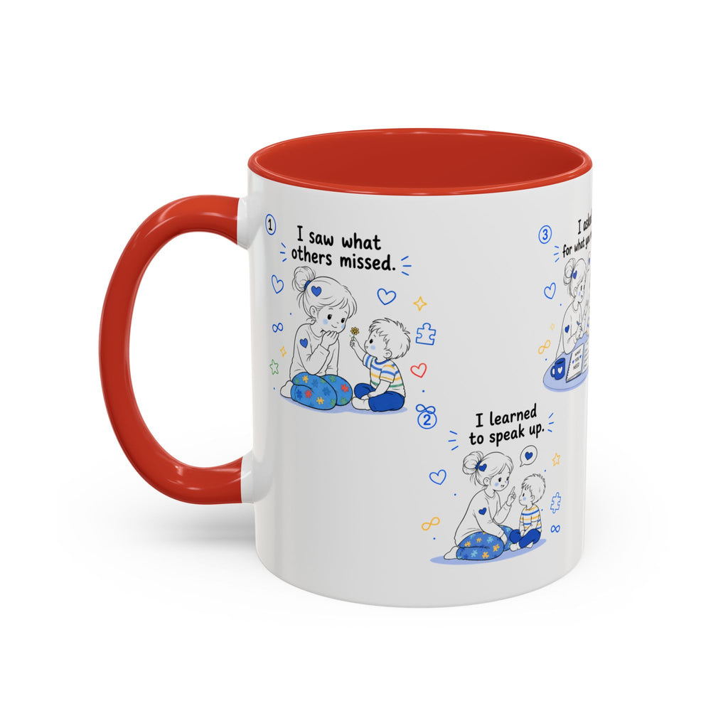 I Became Braver Illustration Coffee Mug | Supportive Friendship Quotes