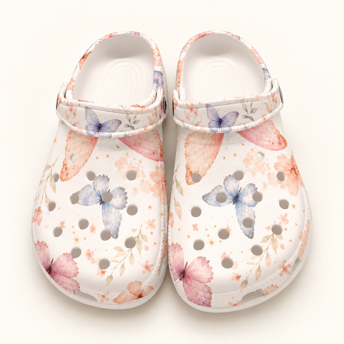Butterfly Garden Comfort Clogs – Floral Everyday Shoes