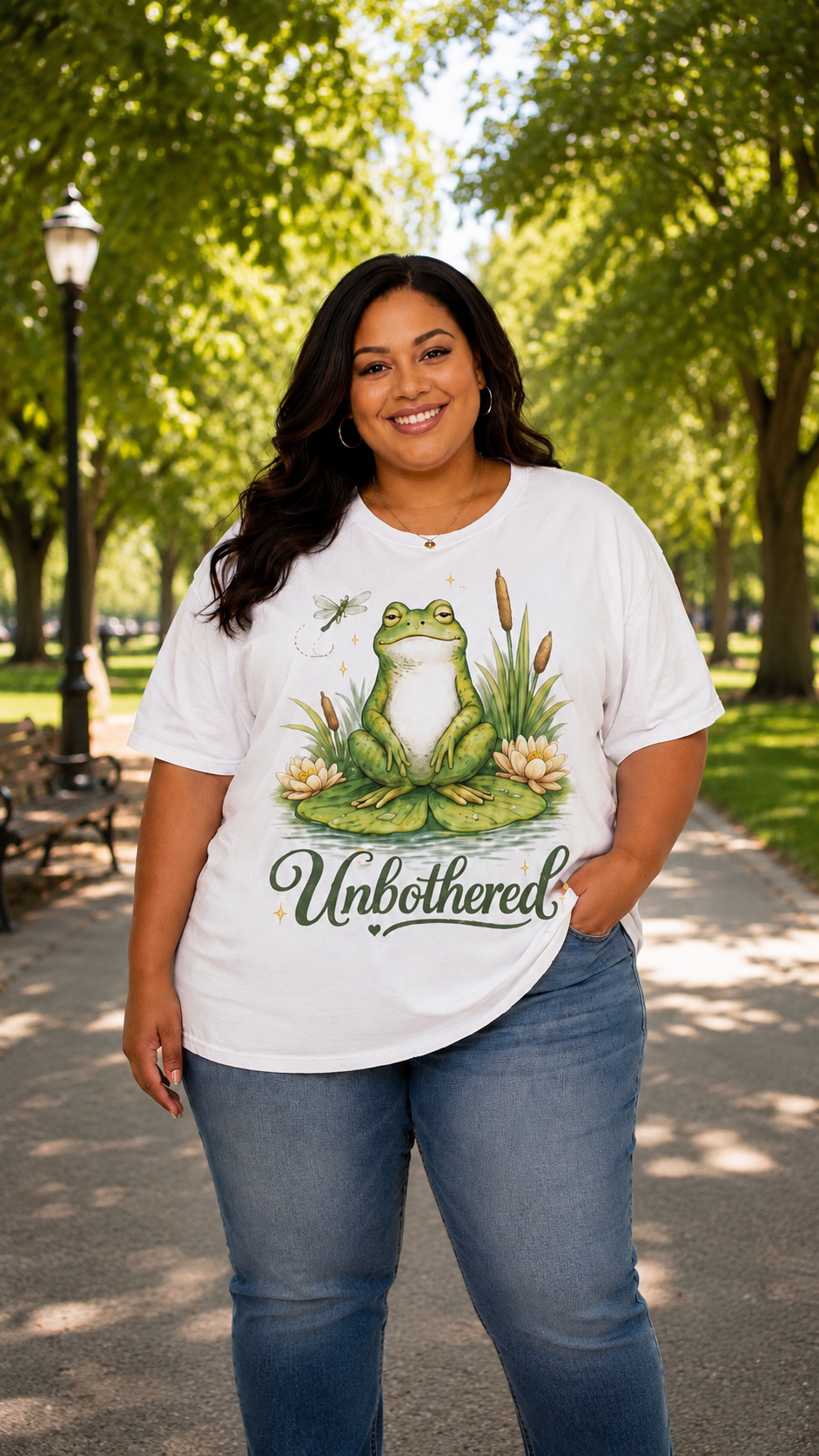 Unbothered Frog T-Shirt | Funny Cottagecore Graphic Tee