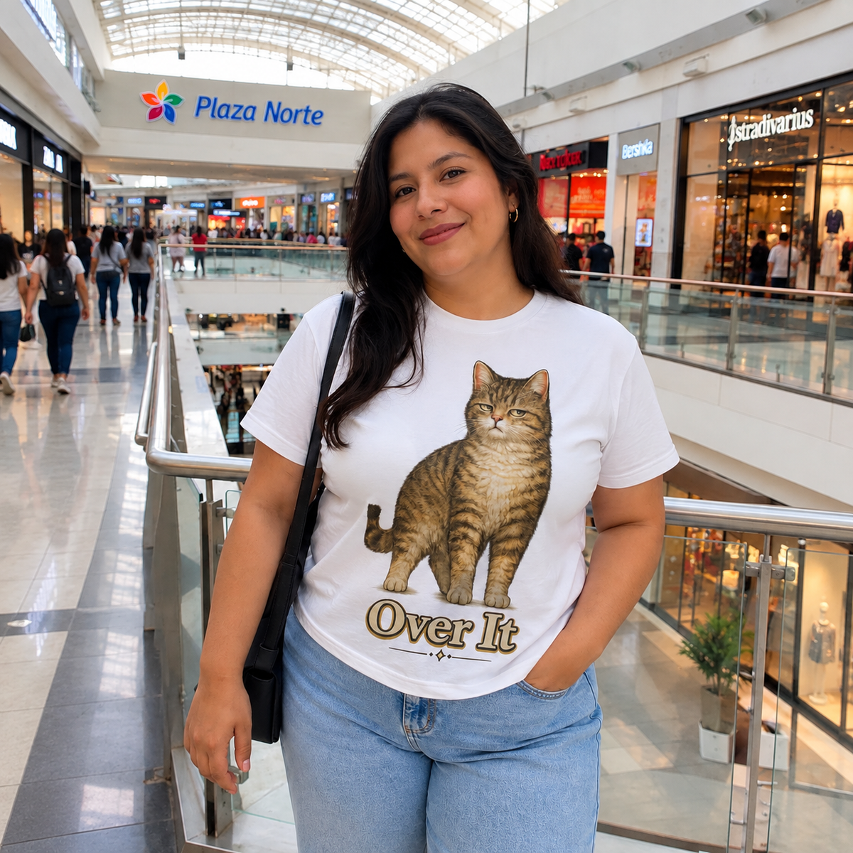 🐱 Over It Cat T-Shirt | Funny Graphic Tee for Cat Lovers