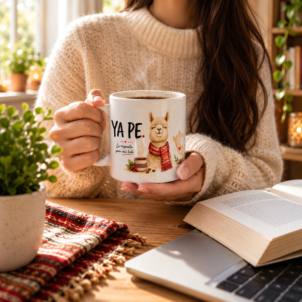 YA PE Peruvian Alpaca Coffee Mug | Funny Peru Gift | 11 oz