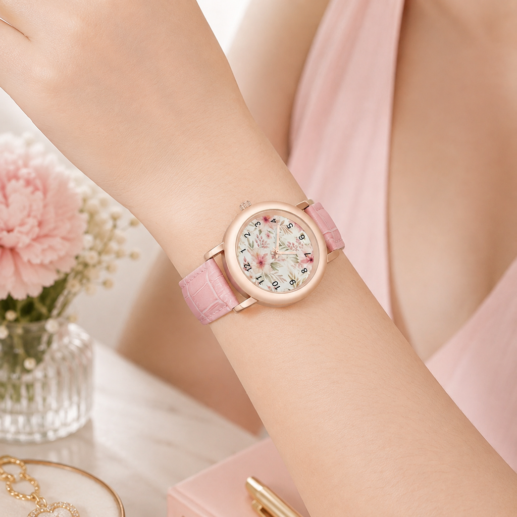 Blush Bloom Floral Women’s Watch