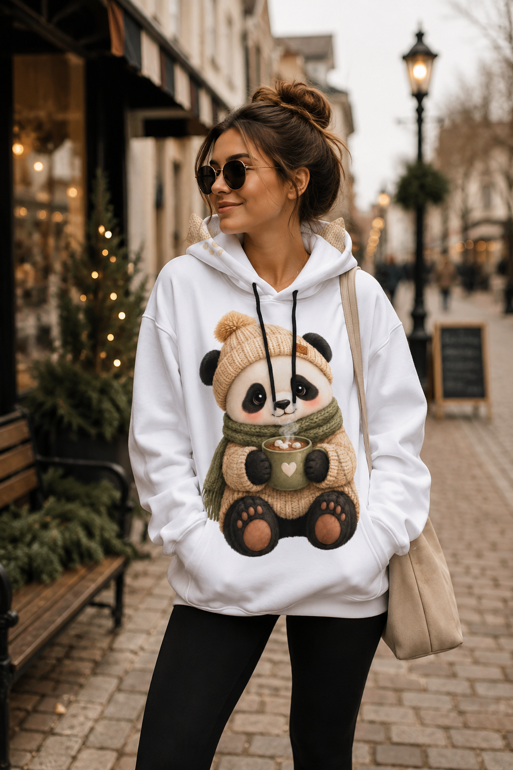 Cozy Panda Hoodie With Ears | Cute Kawaii Winter Hoodie