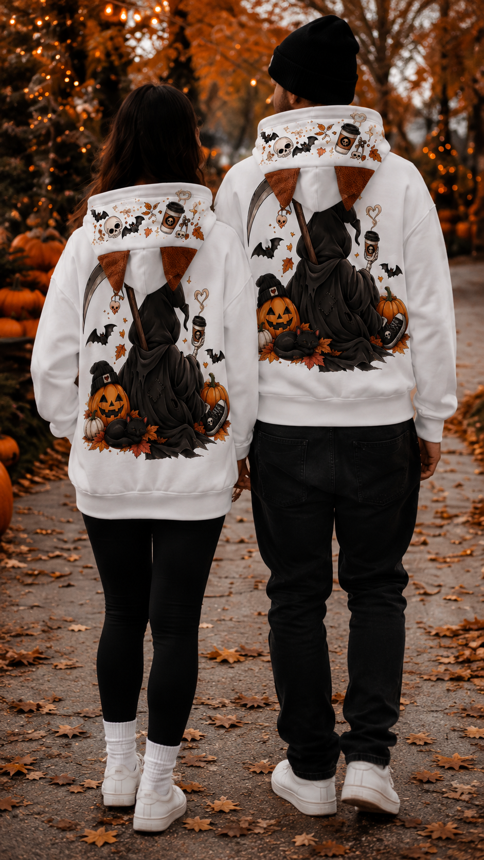 Dead Tired Halloween Hoodie With Ears | Grim Reaper