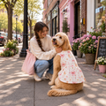 Pink Bow Garden Pet Dress – Plus Size Ruffle Dress