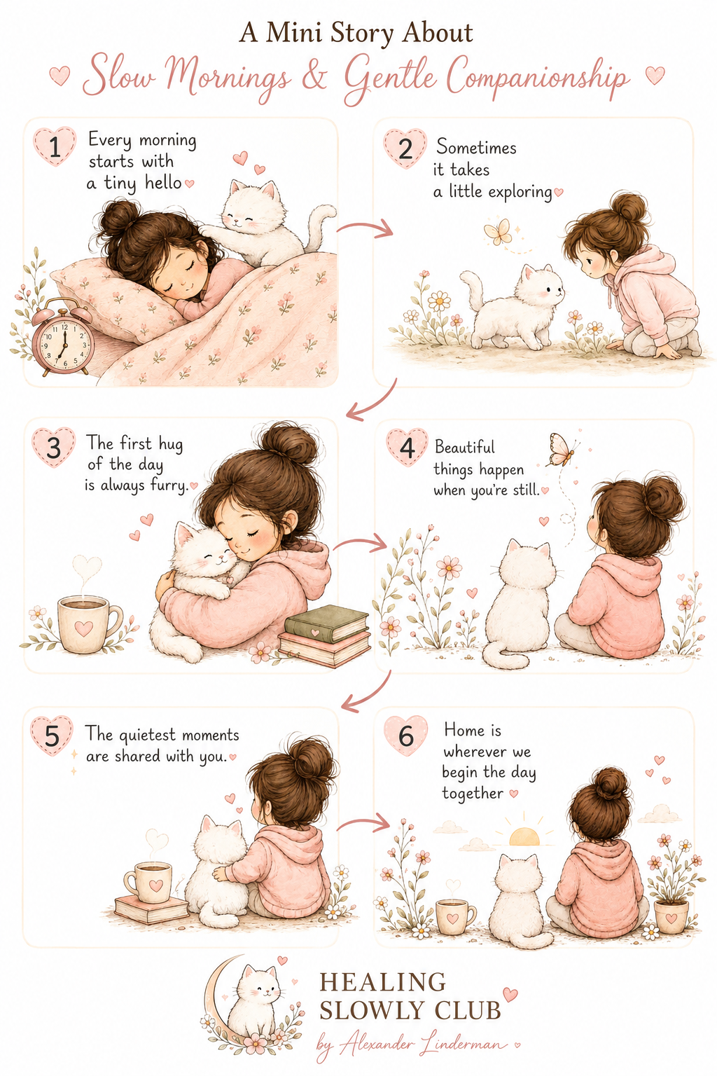 Cozy Cat Hoodie – Mini Story Collection | Healing Slowly Club