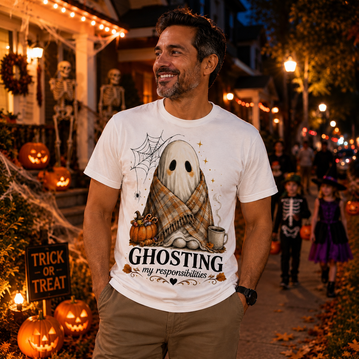 Ghosting My Responsibilities T-Shirt | Funny Halloween Ghost Tee