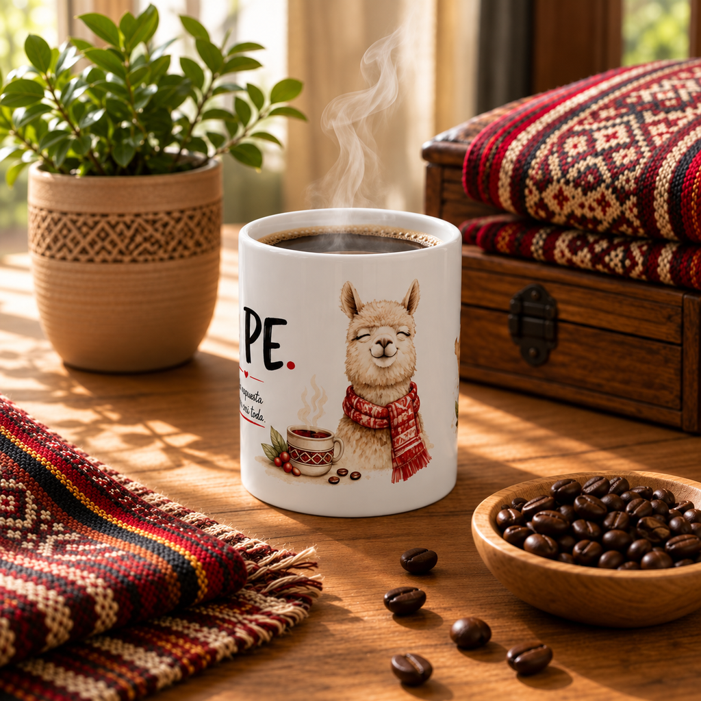 YA PE Peruvian Alpaca Coffee Mug | Funny Peru Gift | 11 oz