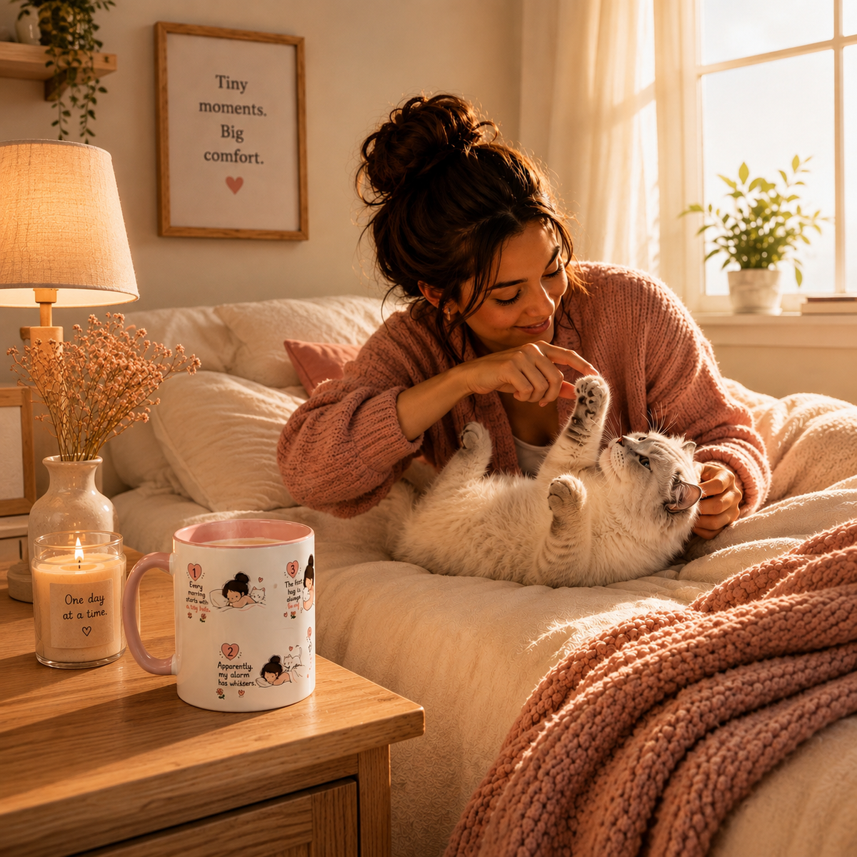 Morning With My Cat Mug | Cozy Gift for Cat Moms & Cat Lovers