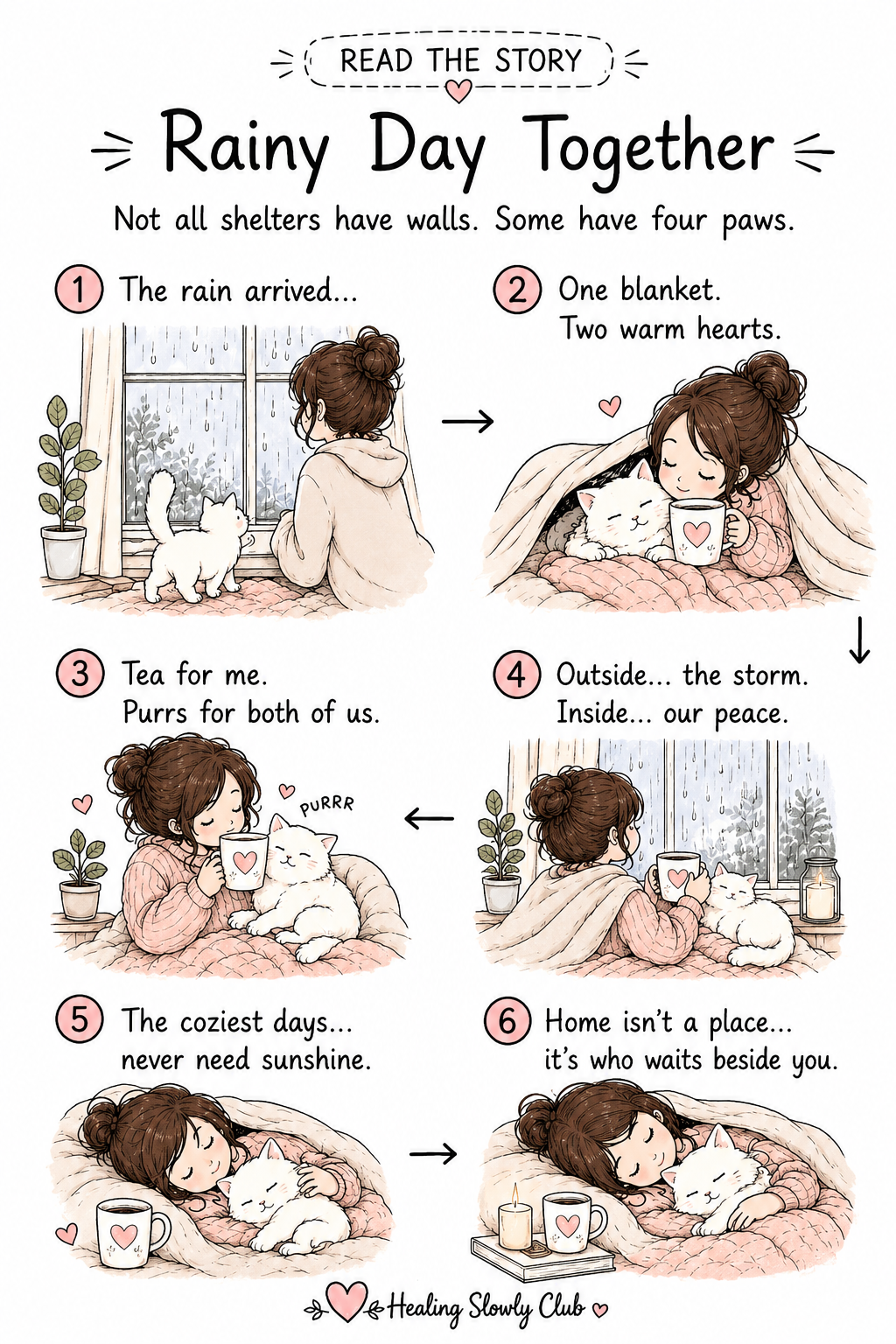 Cozy Self-Care Routine Mug | Cute Self Care Coffee Mug | Cozy Morning Gift | Doodle Story Mug | Healing Slowly Club