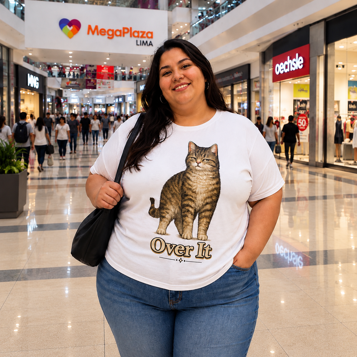 🐱 Over It Cat T-Shirt | Funny Graphic Tee for Cat Lovers