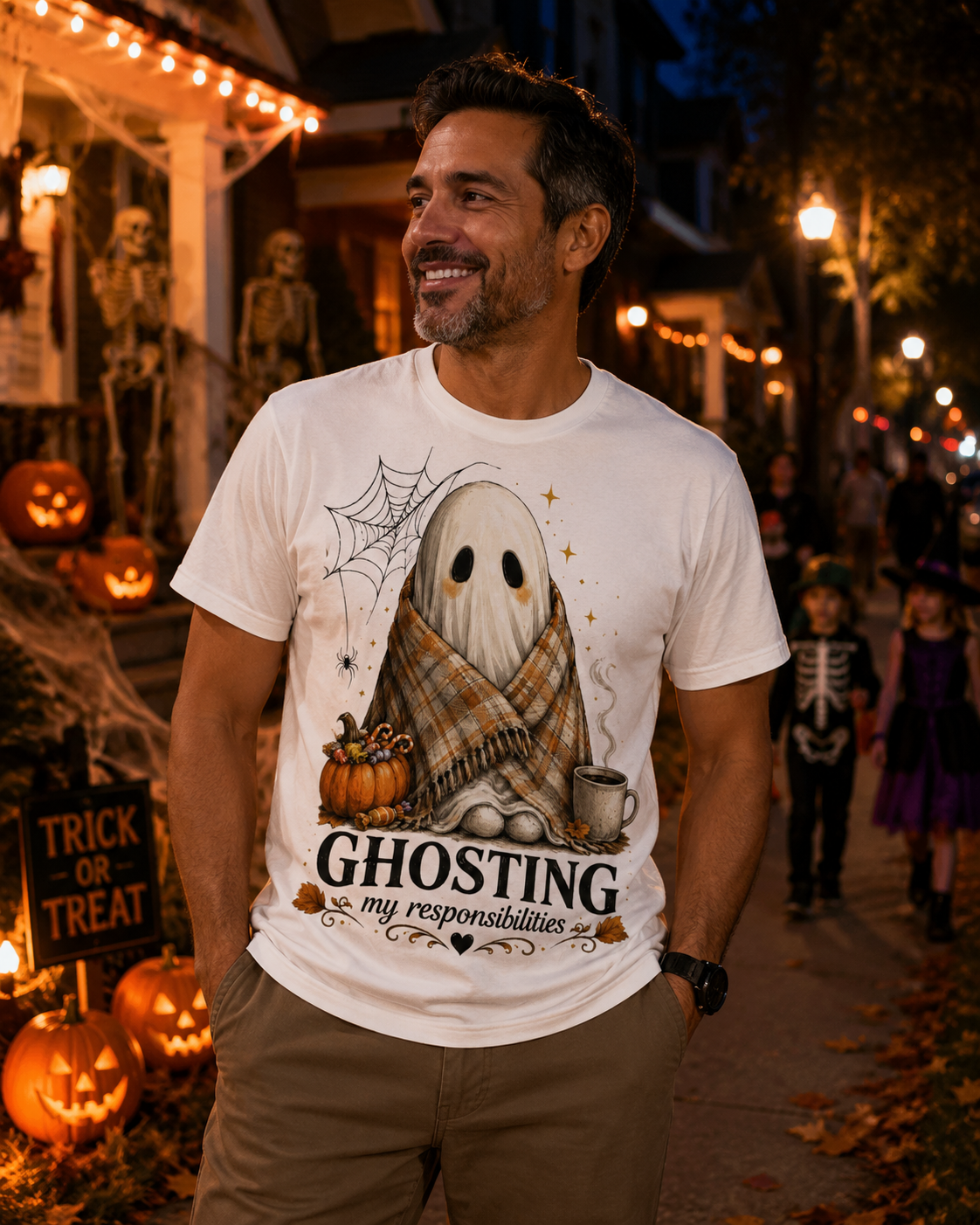 Ghosting My Responsibilities™ Cute Halloween T-Shirt