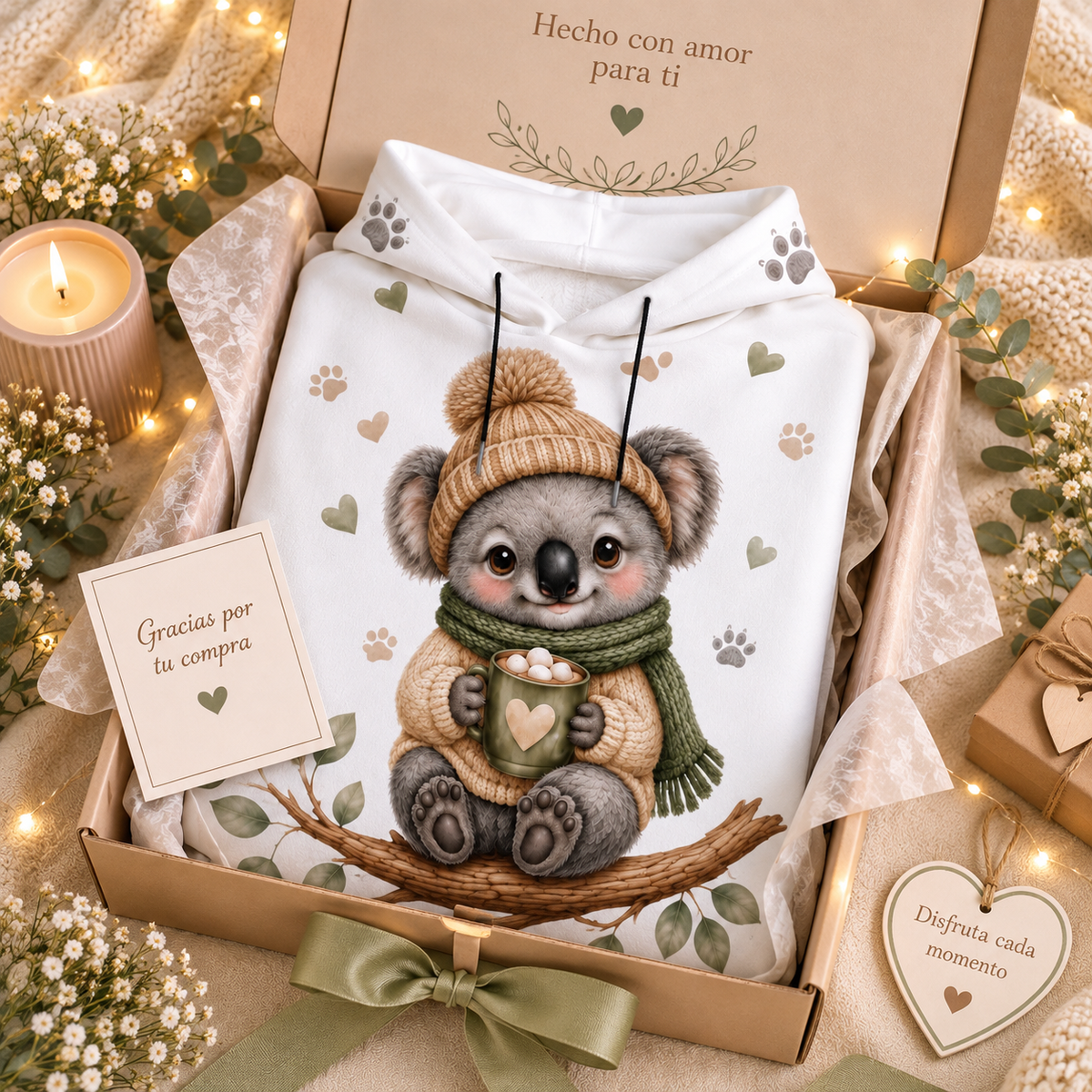 Cozy Koala Hoodie With Ears | Cute Cozy Animal Hoodie