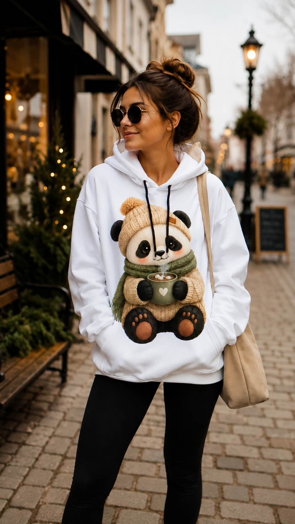 Cozy Panda Hoodie With Ears | Cute Kawaii Winter Hoodie