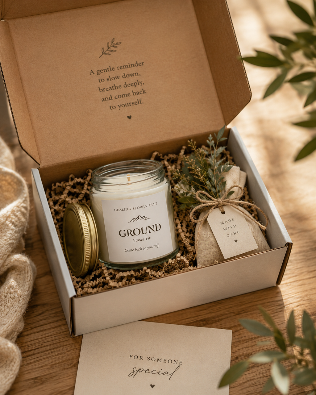 Ground | Fraser Fir Scented Candle | Coconut Apricot Wax | Morning & Evening Rituals