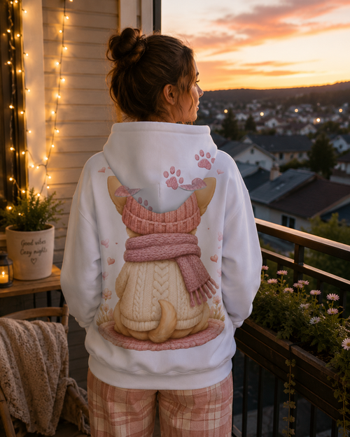 All-Over Print Women’s Hoodie With Decorative Ears